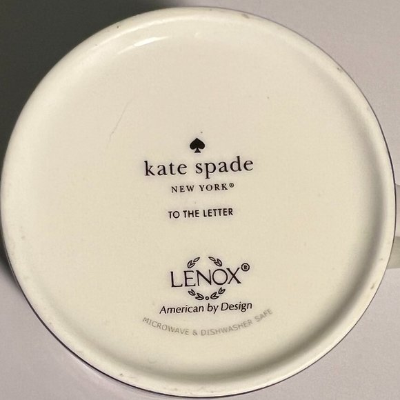 kate spade New York TO THE LETTER Monogram Initial A Mug by Lenox - Picture 6 of 7